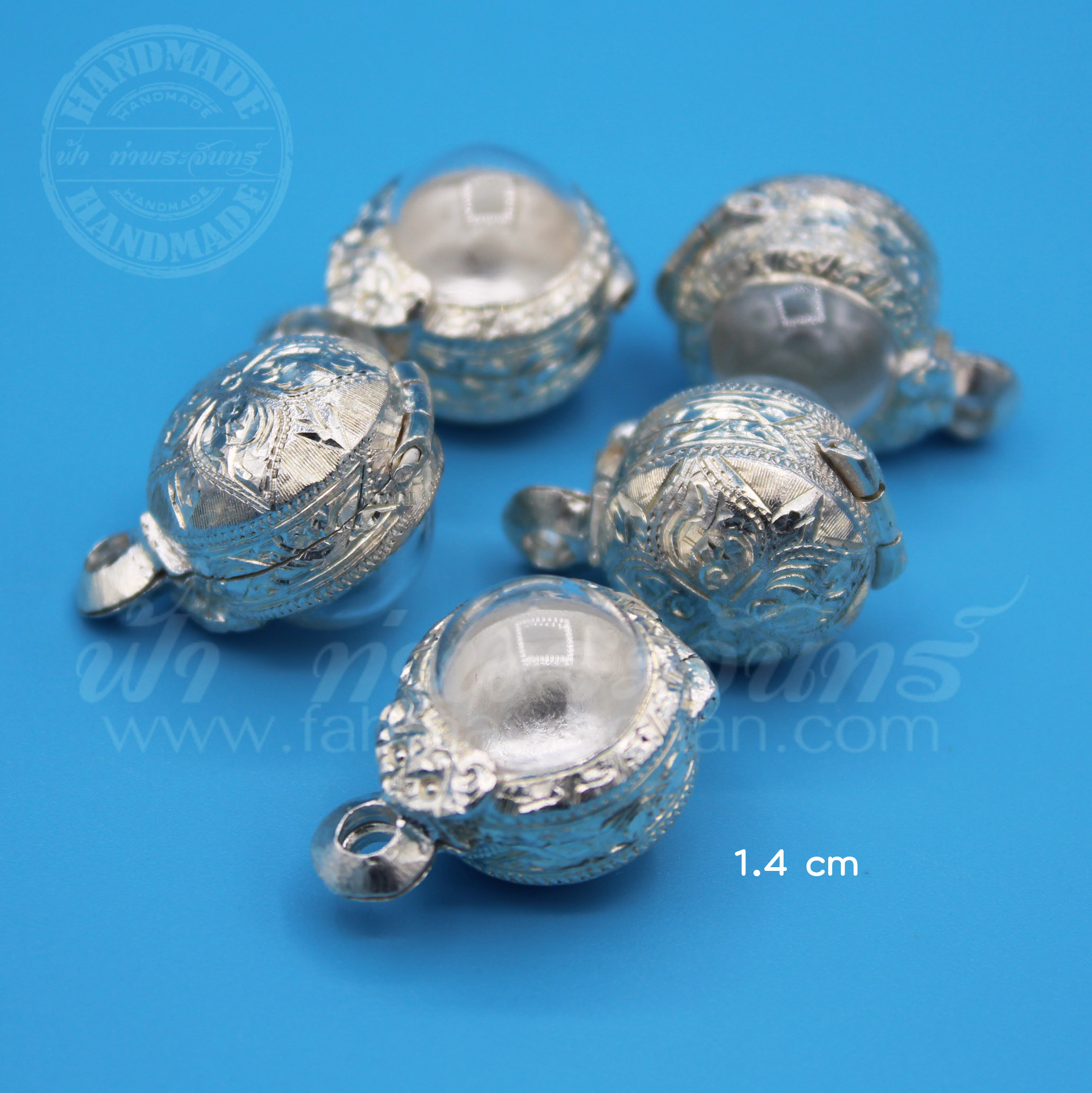 ตลับลูกอม ปิดหลัง เงินแกะลาย 92.5%