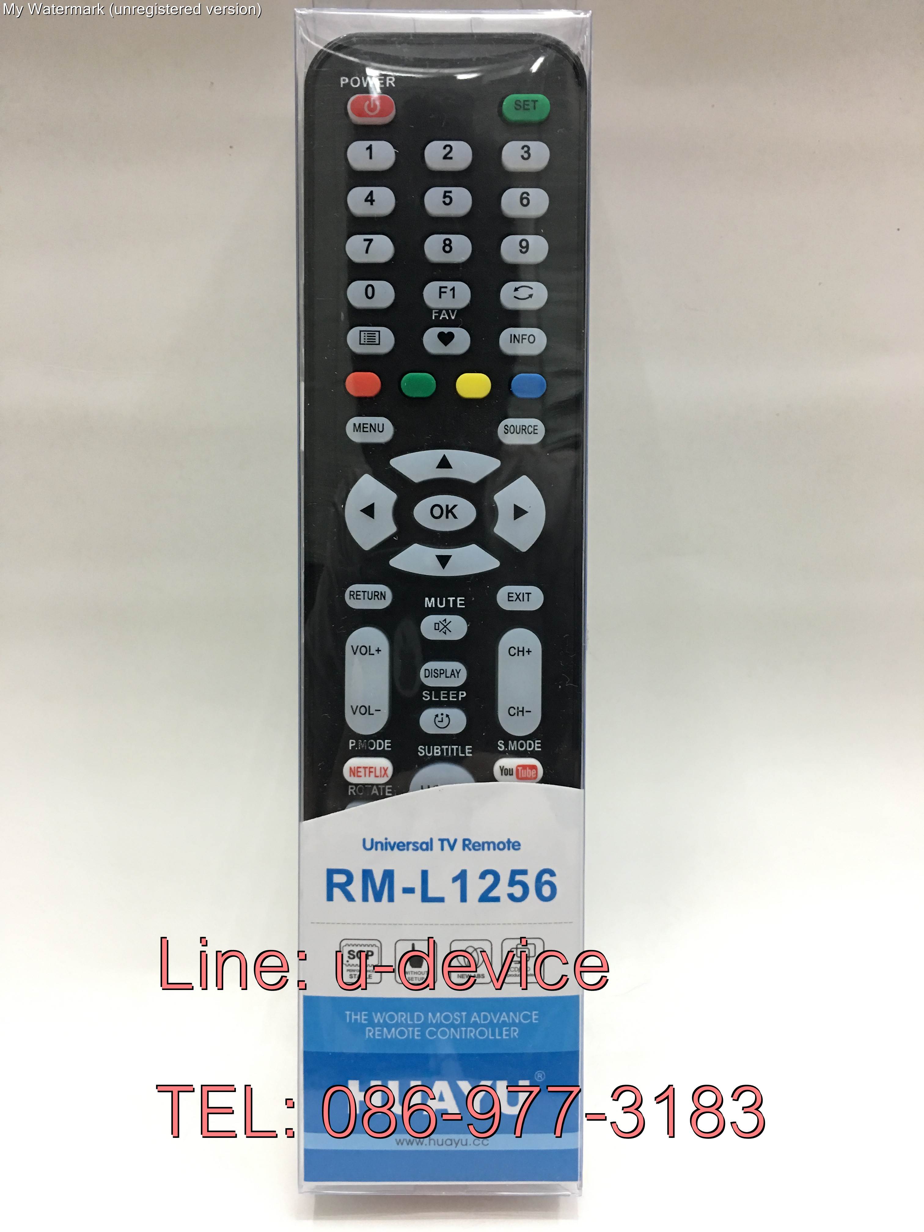 รีโมททีวีรวมของจีน ใช้ได้ทุกยี่ห้อ รุ่น L1256