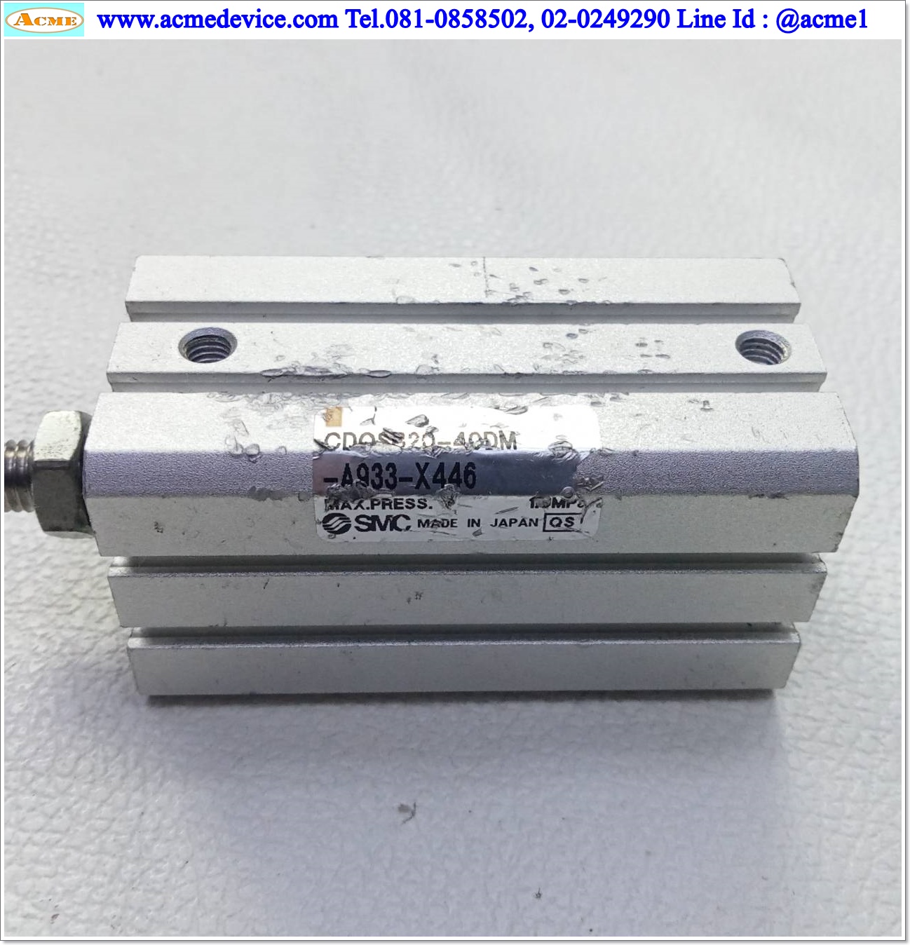 Air Cylinder SMC รุ่น CDQSB20-40DM-A933-X446, Bore 20 mm., Stroke 40 mm.