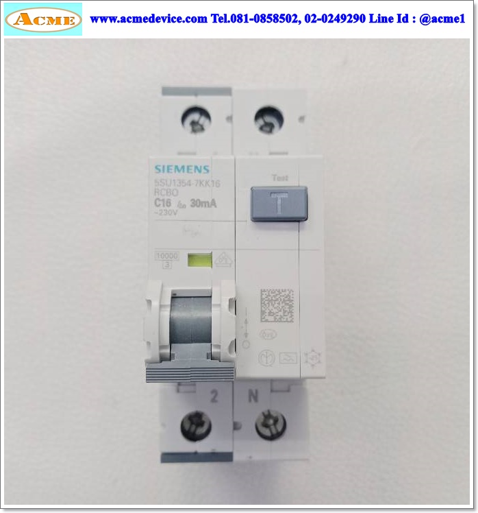 Breaker 2P Siemens รุ่น 5SU1354-7KK16, 16A