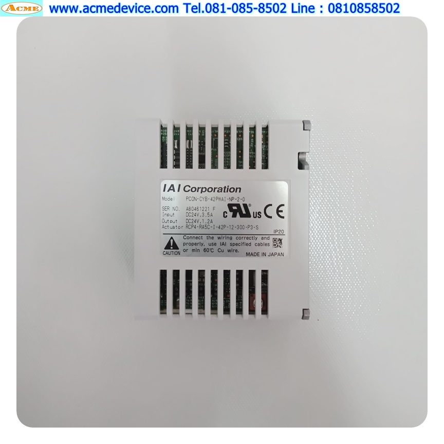 Actuator IAI Drive รุ่น PCON-CYB-42PWAI-NP-2-0 & RCP4-RA5C-I-42P-12-300-P3-S , Stroke 300 mm.