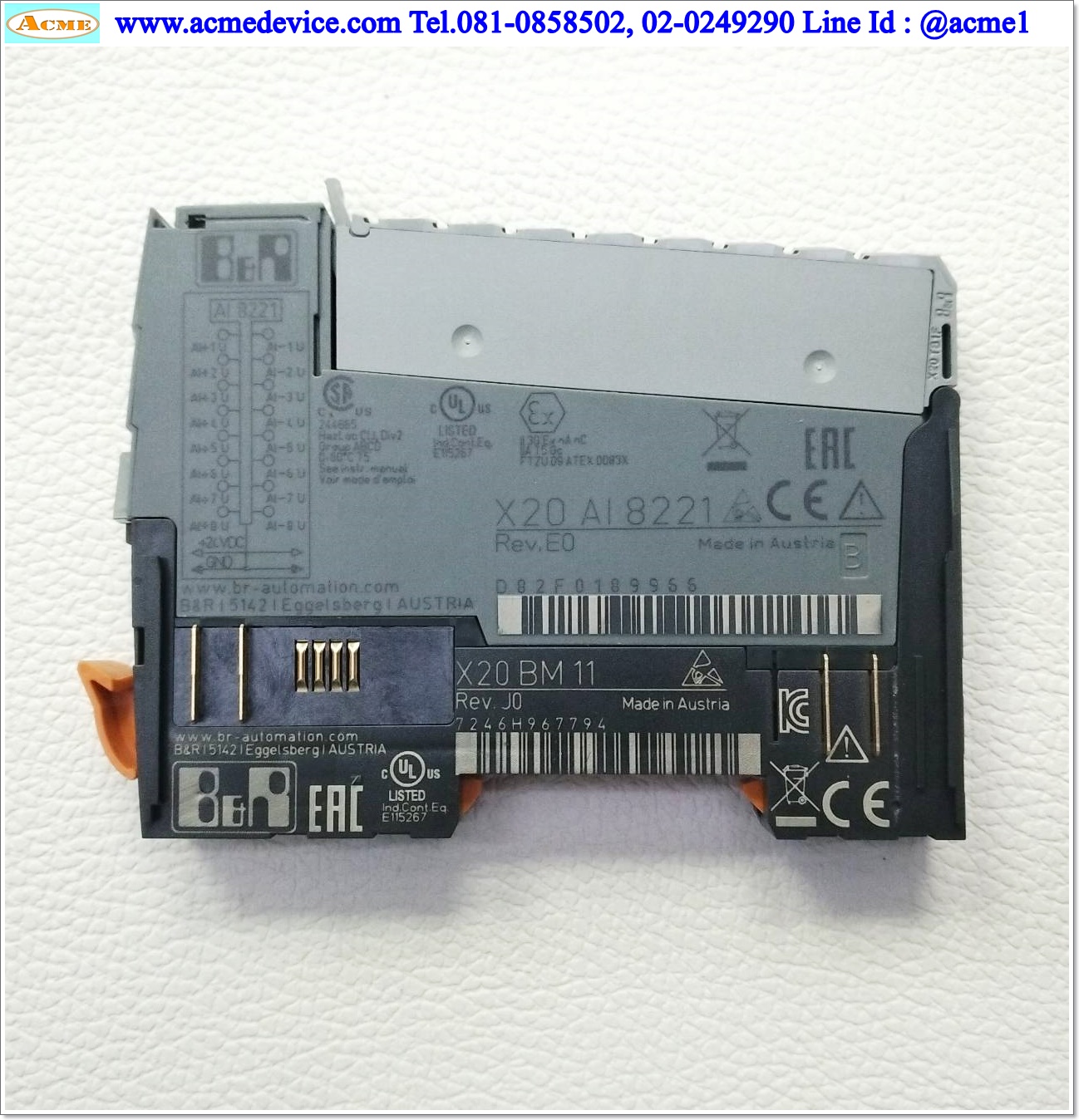 PLC B&R รุ่น X20AI8221, Analog Input Module