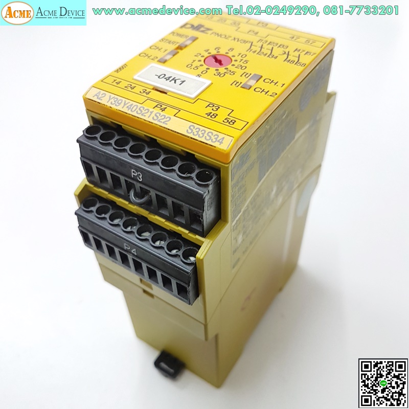 Safety Relay pilz รุ่น PNOZ XV3P, 30/24 VDC