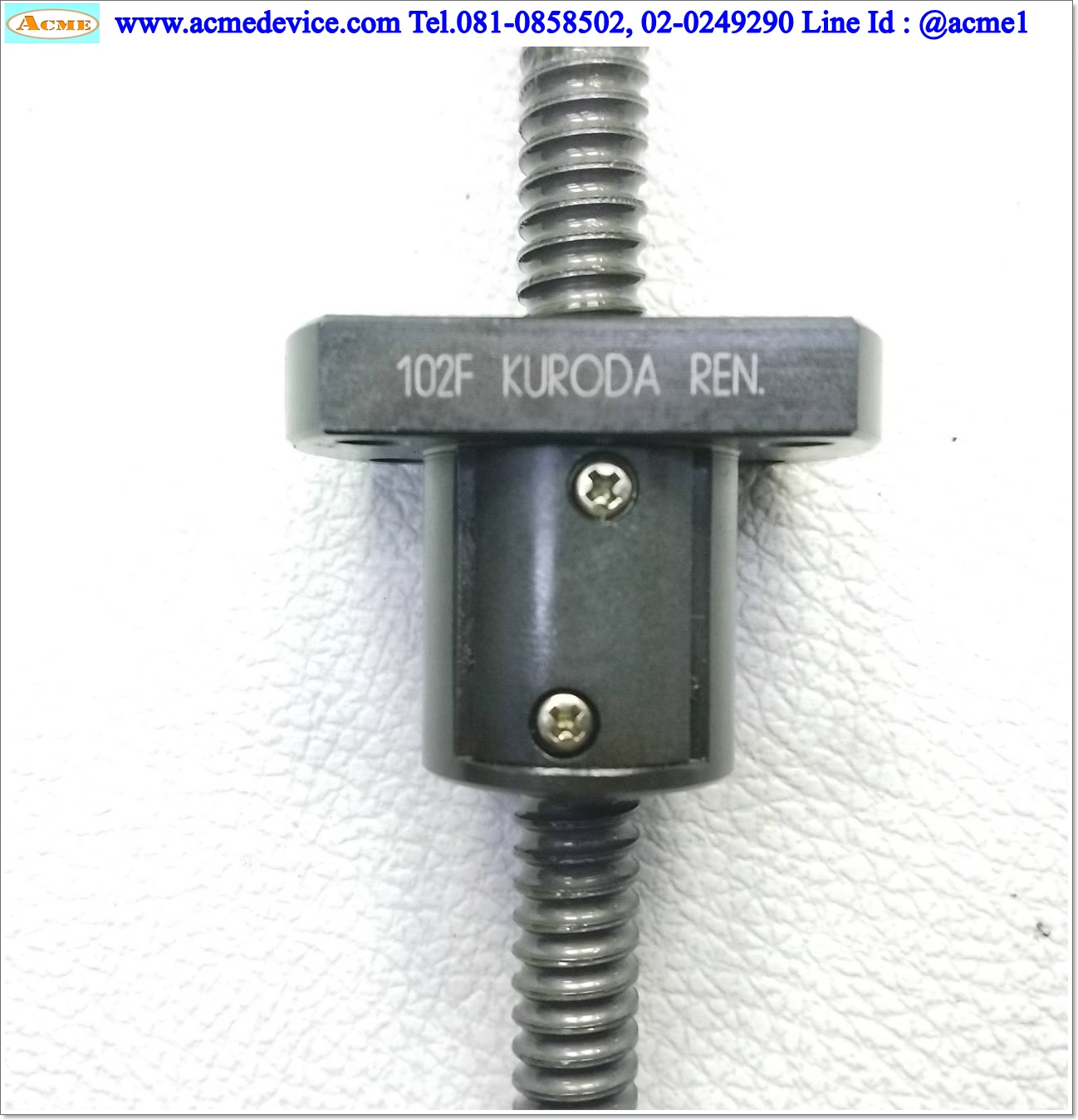 Ball Screw Kuroda รุ่น 102F, แกนโต 10 mm., ยาว 145 mm., Stroke 78 mm., Pit 3 mm.