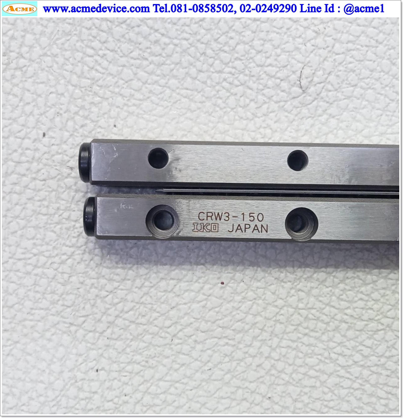 Cross-Roller Guide IKO รุ่น CRW3-150, รางสไลด์ขนาด 18 mm. x 150 mm., Stroke 70 mm.
