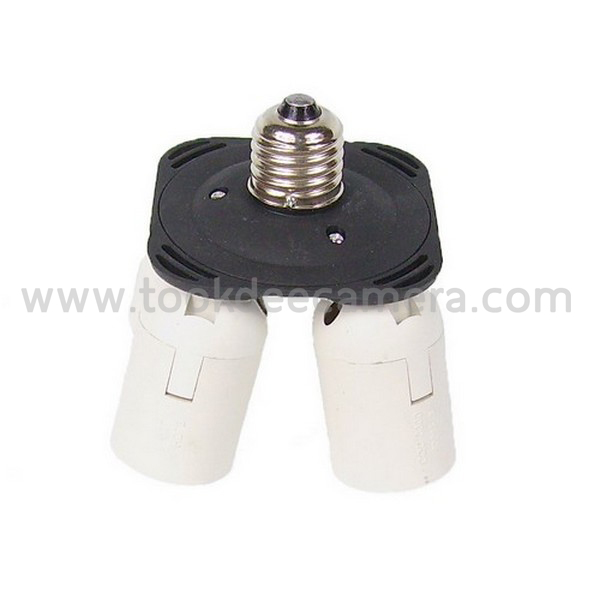 ขั้วหลอดไฟต่อเนื่อง แบบ E27 (4หัวใน 1 ช่อง)