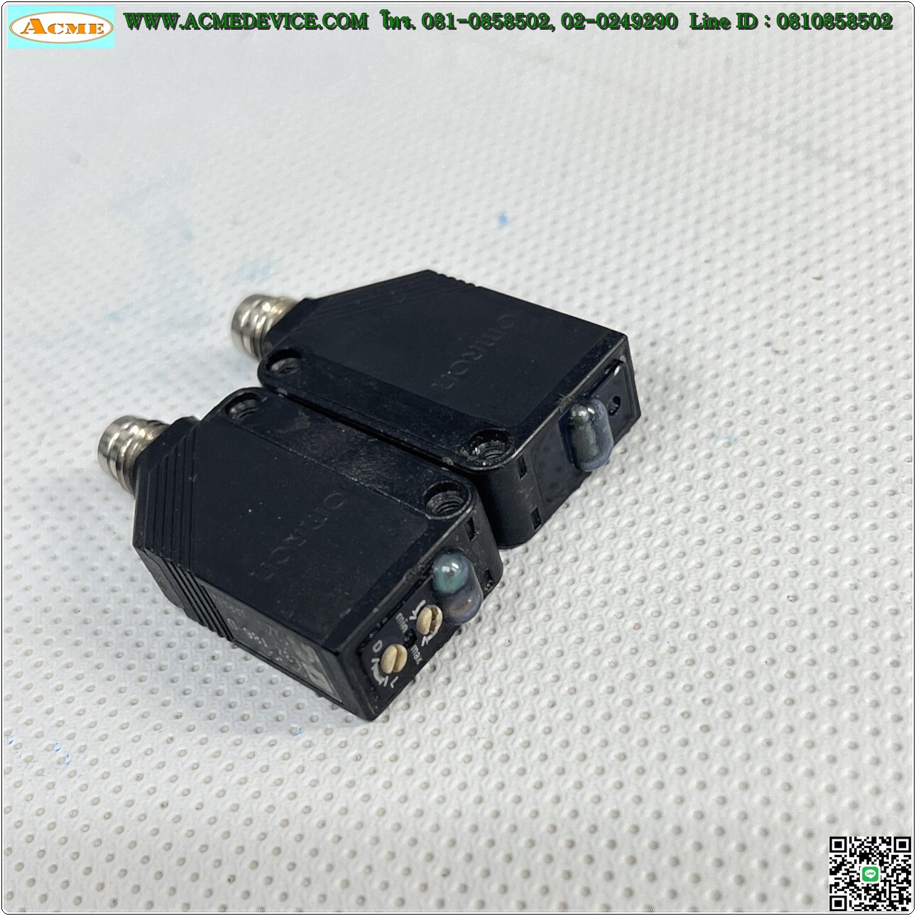 Photoelectric Omron รุ่น E3Z-T86-D + E3Z-T86L, ระยะ 15m, PNP (รับ-ส่ง)