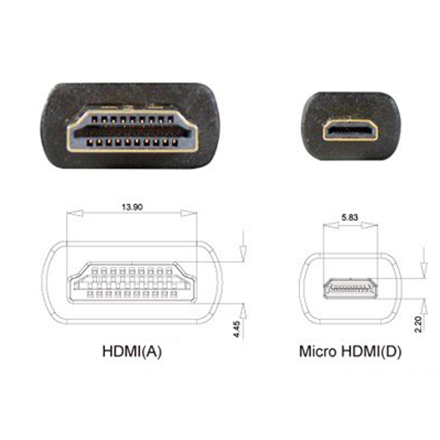 SMART Super HyperThin HDMI Cable HDMI-Micro HDMI (100CM) รับประกันศูนย์ไทย1ปี