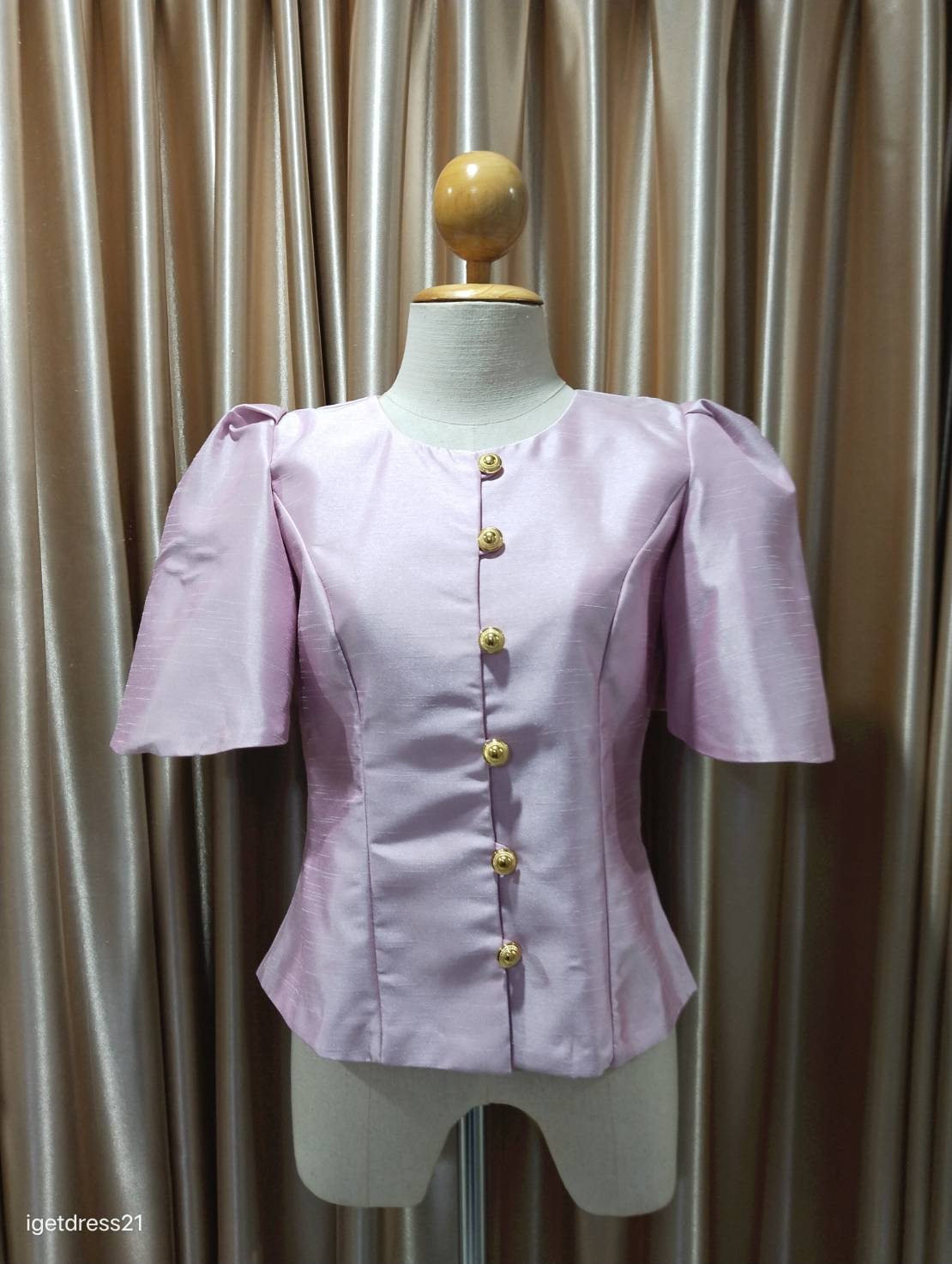 เสื้อผ้าไหมสีชมพู 34