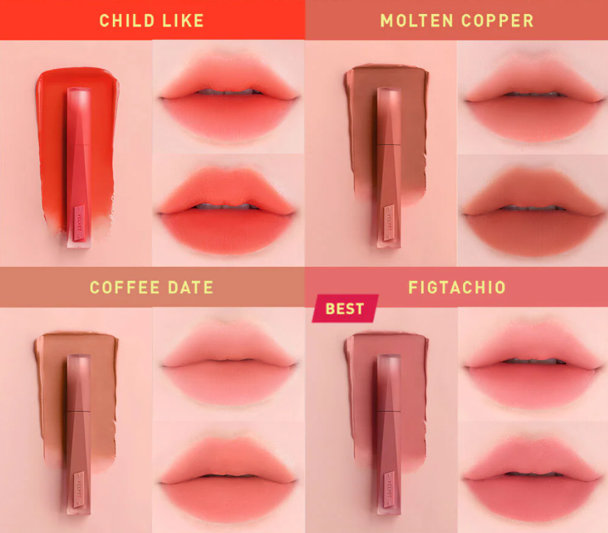 ลิป3CE Velvet Lip Plush 4g # Figtachio