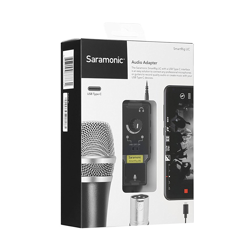 Saramonic SmartRig UC XLRType-C Microphone Audio Mixer with Phantom Power Preamp & Guitar Interface for Type-C devices รับประกันศูนย์ไทย 1 ปี