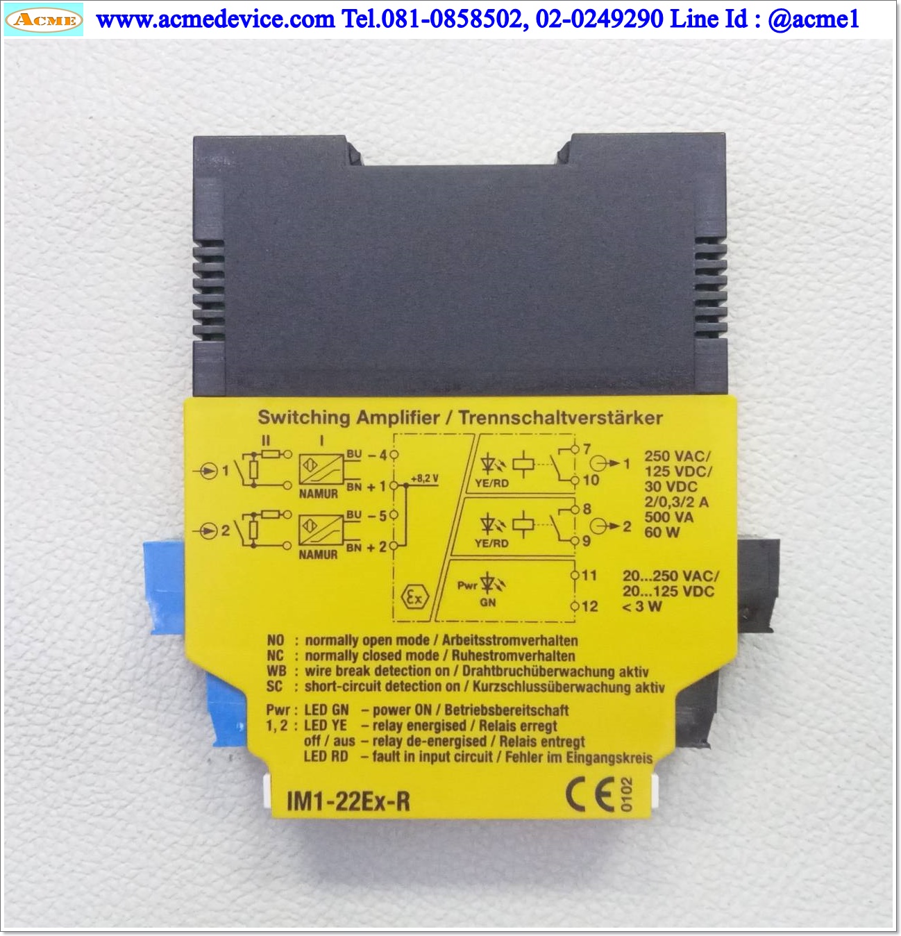 Relay Isolating switching amplifier TURCK รุ่น IM1-22EX-R, 2-channel