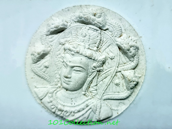 พระพิฆเนศ จตุคามรามเทพ เนื้อผง ขนาด 5.3 เซนติเมตร เนื้อขาว