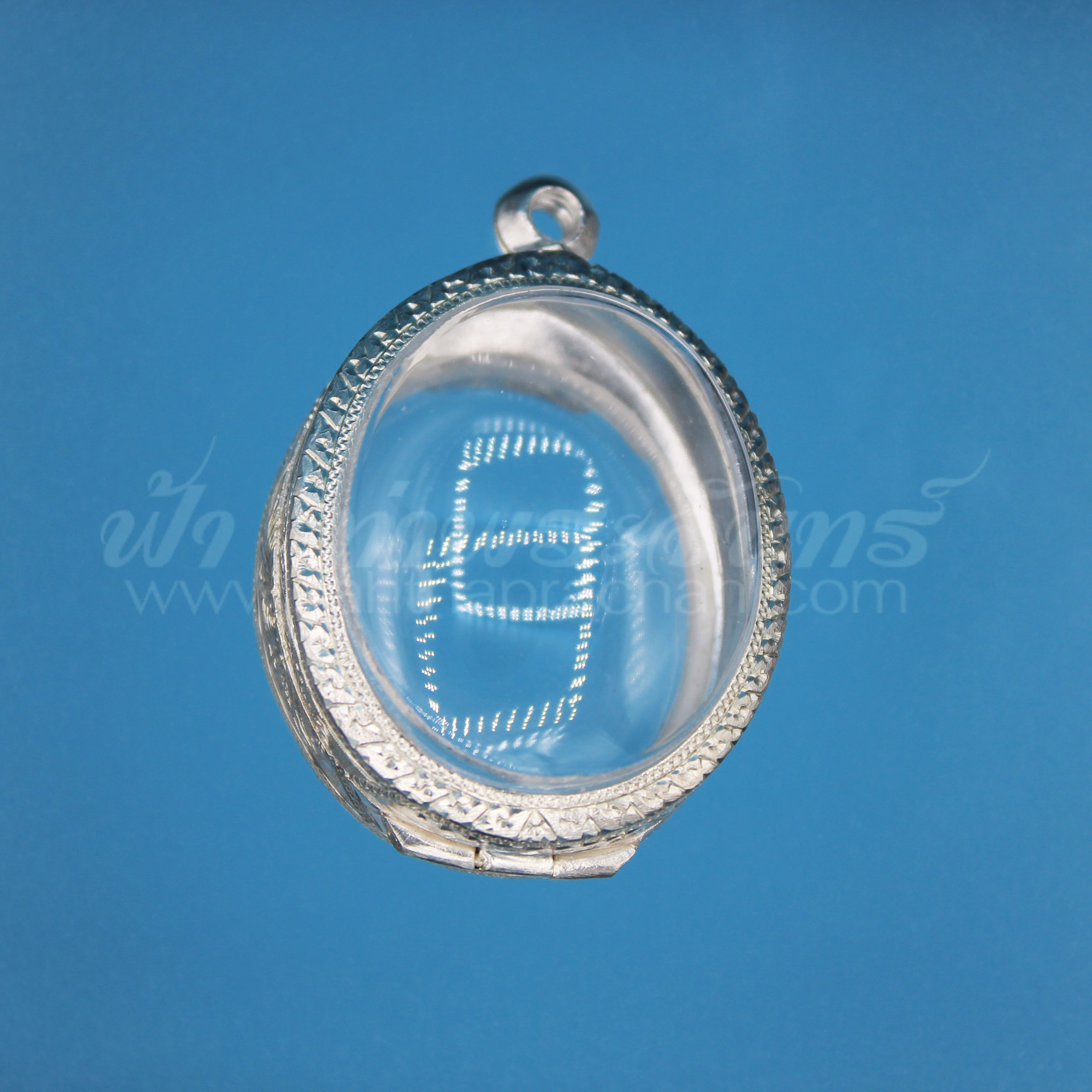 ตลับเบี้ยแก้ เงินแกะลาย 92.5%