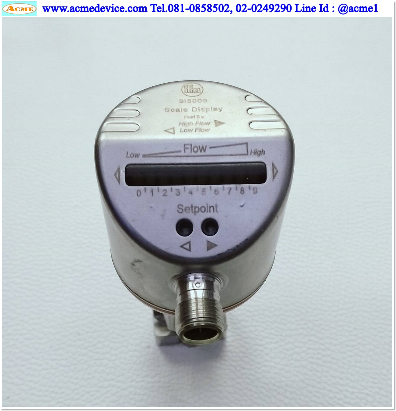 Flow Sensor IFM รุ่น SI5000, 3 to 300 cm/s for liquids, 200 to 3000 cm/s for gases, output PNP, 19-36 Vdc