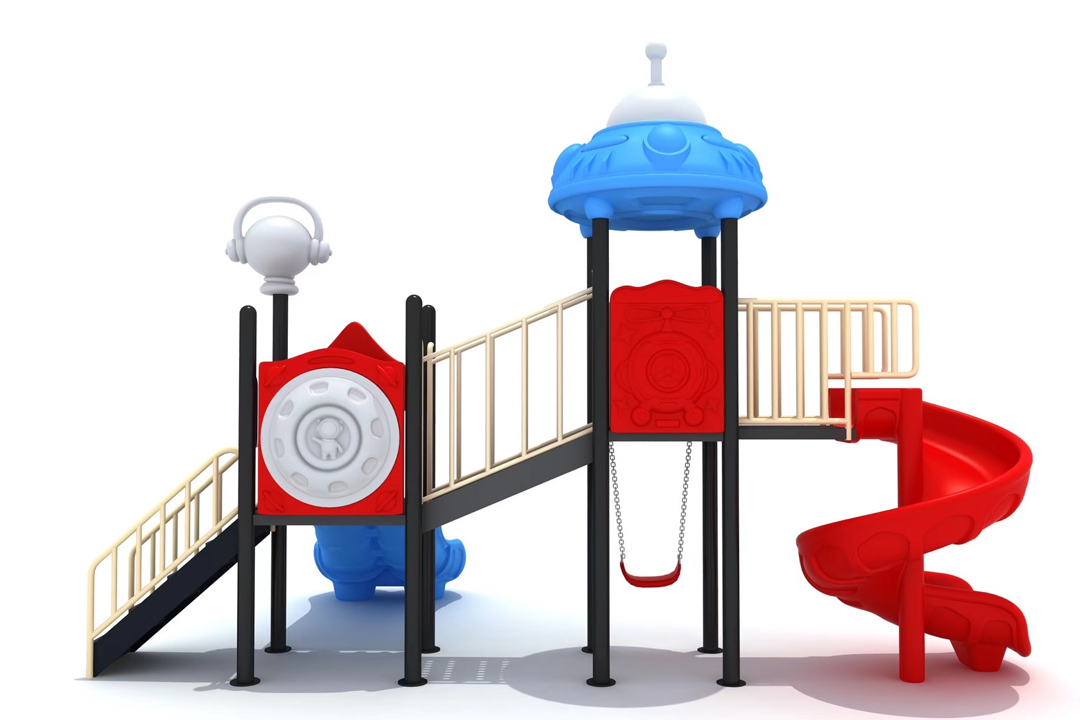 ชุด ยูเอฟโอ สไลเดอร์ 2 ทาง เครื่องเล่นสนามกลางแจ้งและในร่ม