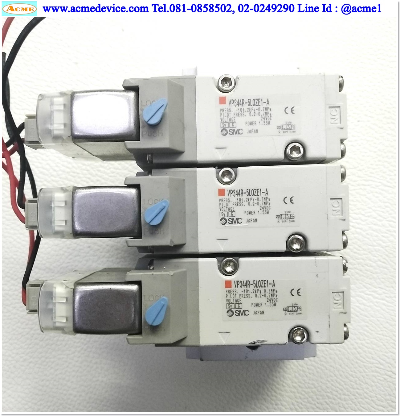 Solenoid Valve SMC รุ่น VP344R-5LOZE1-A (3), 3/2, Coil 24Vdc