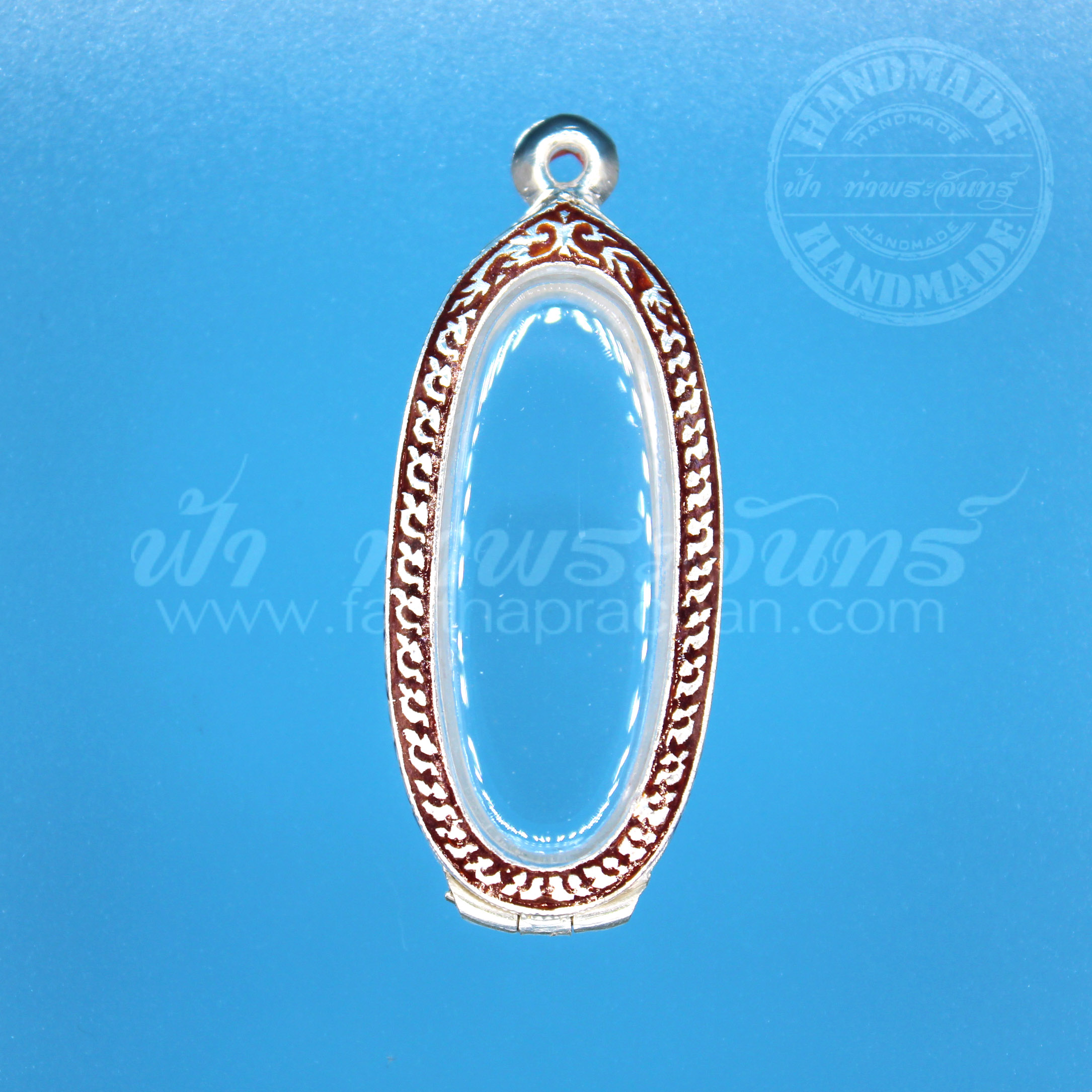 ตลับ 25 ศตวรรษ เงินแกะลาย ลงยา 92.5%