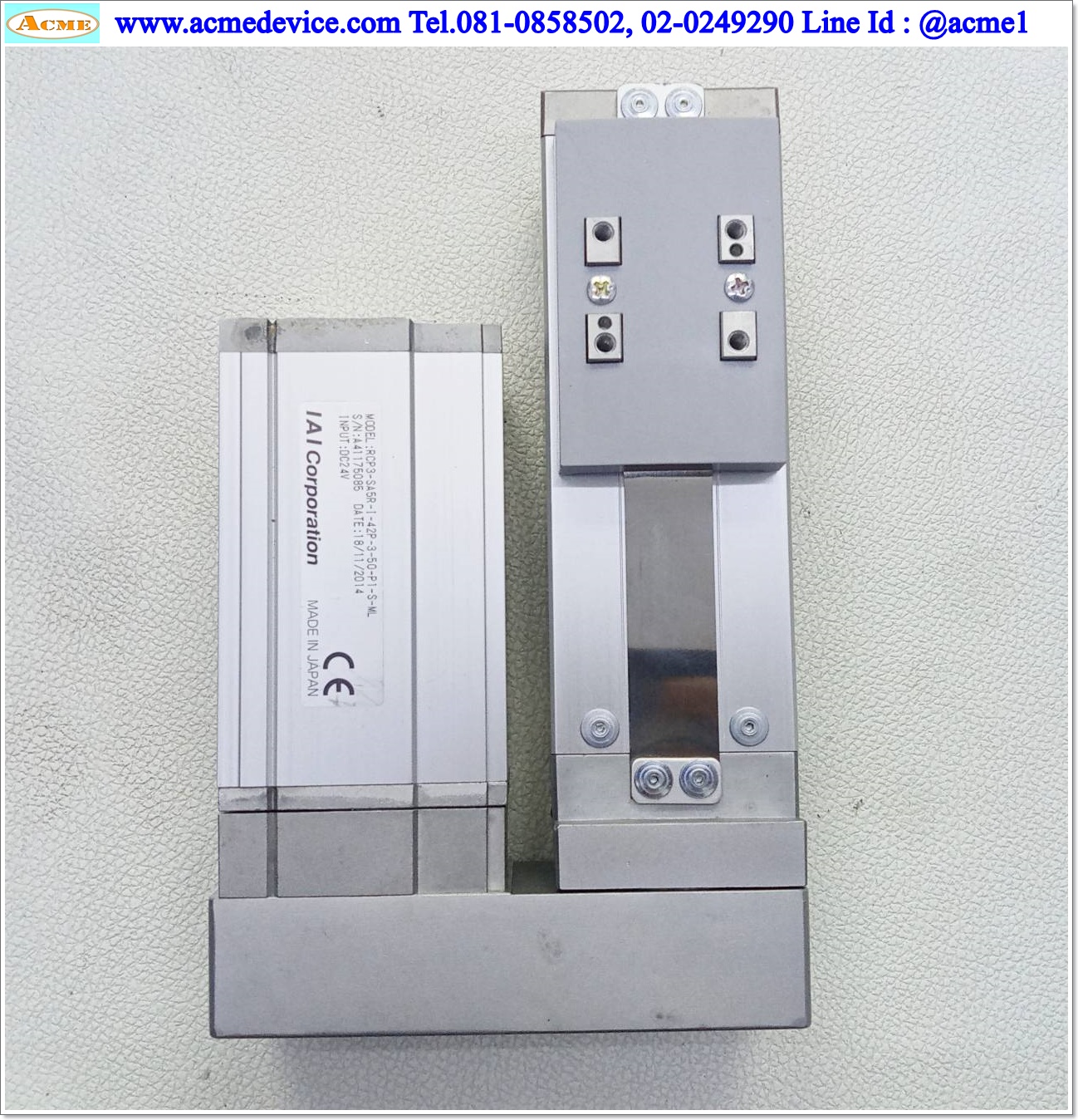 Slider IAI Drive รุ่น PCON-C-42PI-CC-0-0 & RCP3-SA5R-I-42P-3-50-P1-S-ML, Stroke 50 mm.