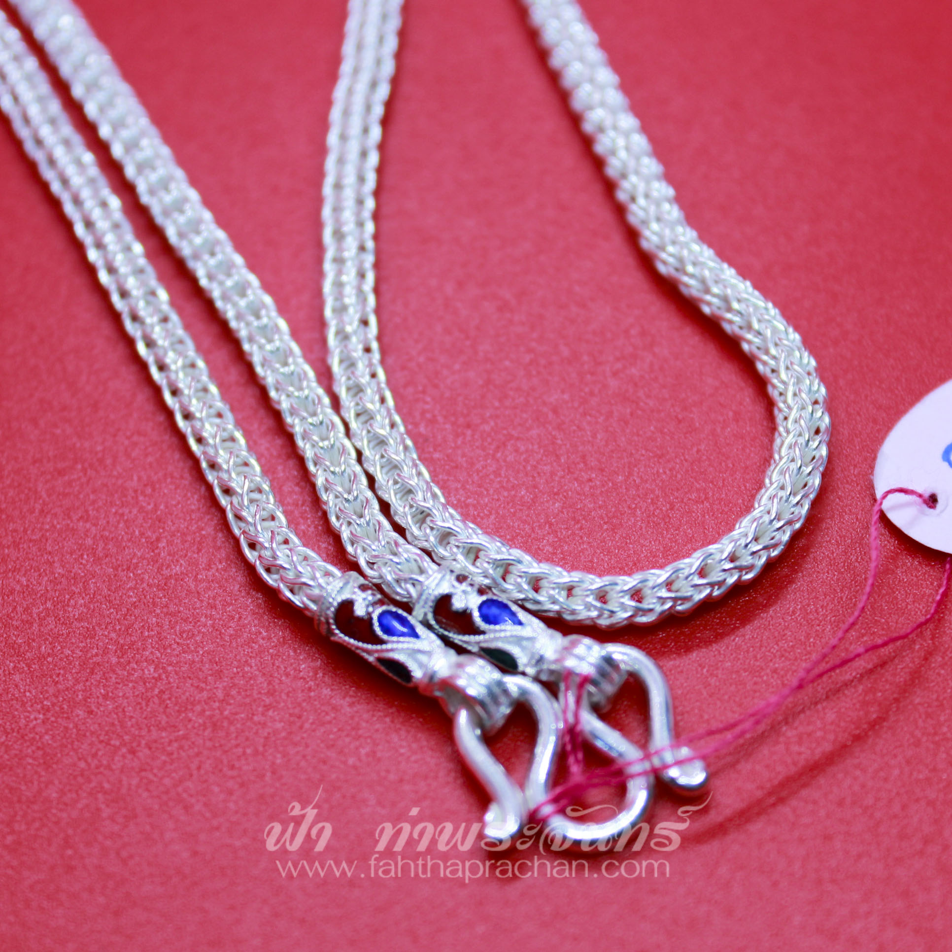 สร้อยคอเงินแท้ 92.5 ลายหัวจรวด ลงยา