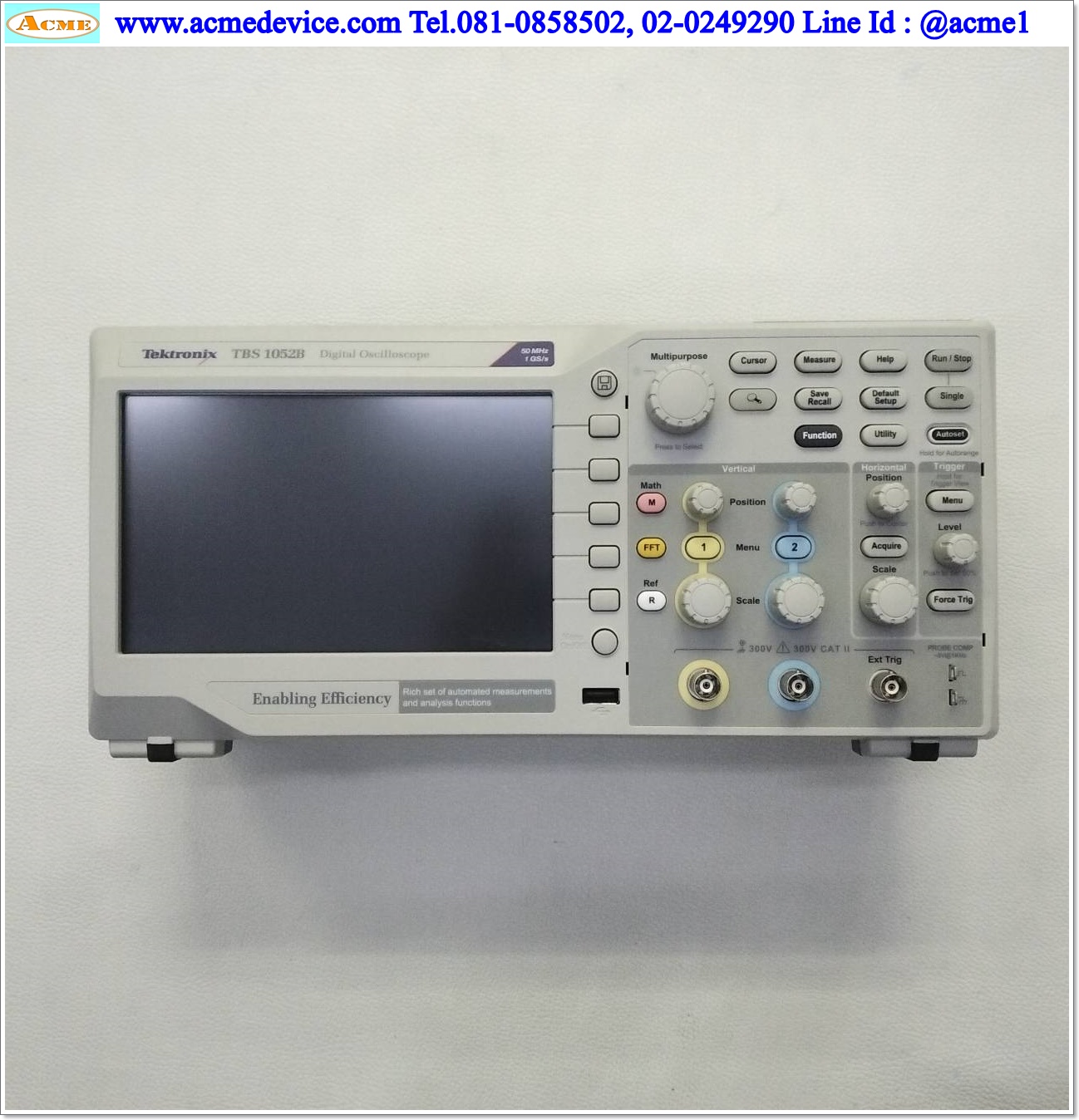 Oscilloscope Tektronix รุ่น TBS1052B, 50MHz, 2 Channels, 1 GS/s