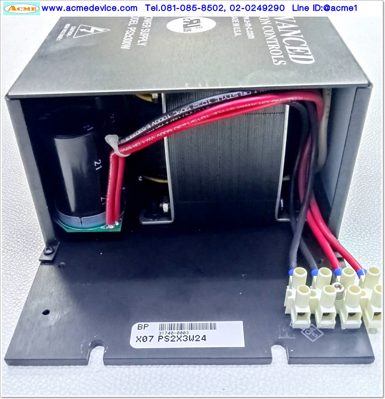 Power Supply Advanced Motion รุ่น PS2X3W24, Output 24V, 12A, 300W, Power Input 100Vac (สลับวงจร เป็น220Vac ได้ )