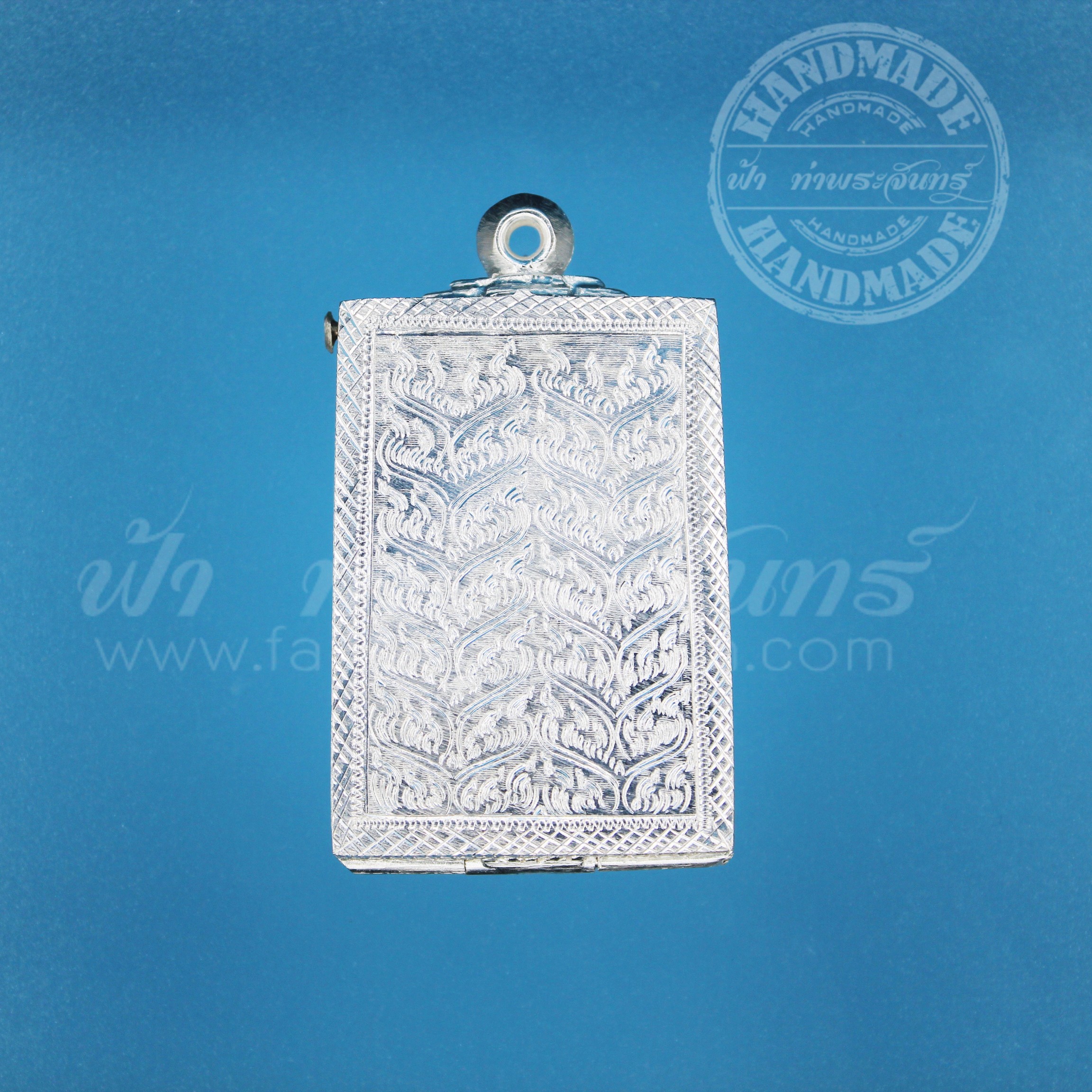 ตลับสมเด็จ ปิดหลัง เงินแกะลาย 92.5%