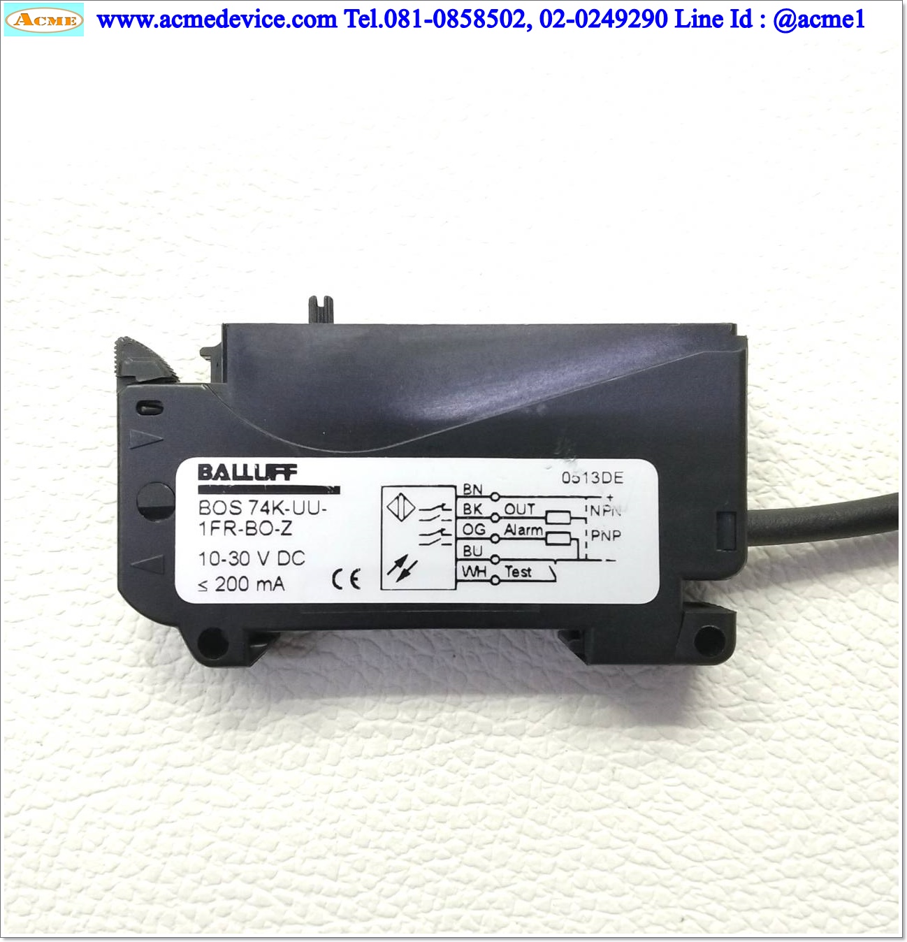 Fiber Amp Balluff รุ่น BOS 74K-UU-1FR-BO-Z, NPN/PNP