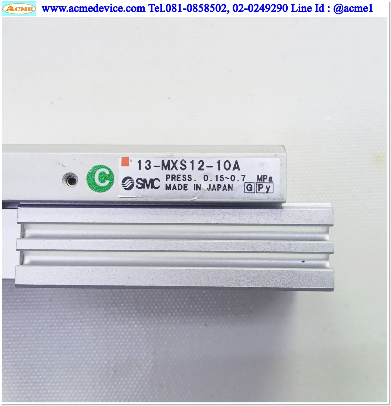 Guide Cylinder SMC รุ่น 13-MXS12-10A, Bore 12 mm., Stroke 10 mm.
