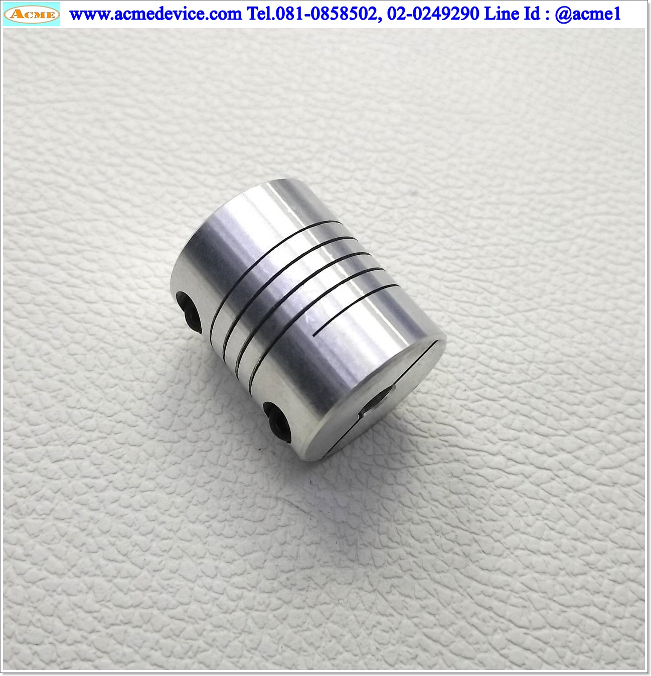 Coupling Aluminum ขนาด ID 6/8 mm, OD 25mm, L 30mm