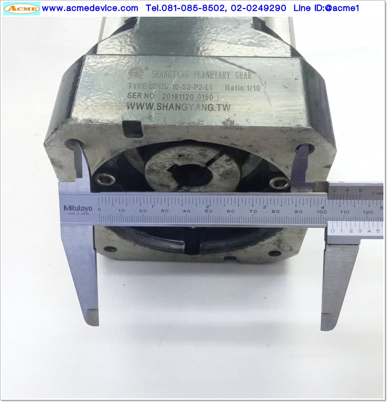 Gear Head Shangyang รุ่น SB120-10-S2-P2-L1, Ratio 10:1, (เพลาเข้า 22 mm., ออก 32 mm.), for 1.5kW, 3kW