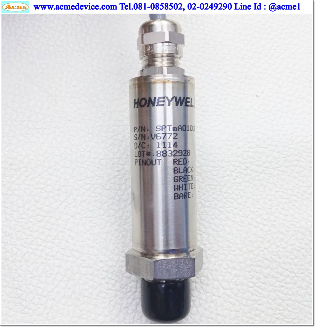Pressure Honeywell รุ่น SPTmA0100PG5W02, 0 to 100 psi