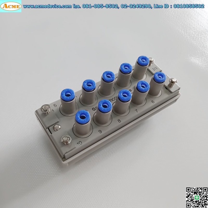 Multi connector SMC รุ่น KDM10-04, Tube 4 mm, 10 Connecting
