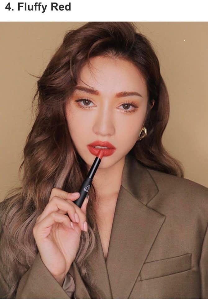 ลิปเนื้อเวลเวตแมท 3CE Slim Velvet Lip Color สีFluffy Red