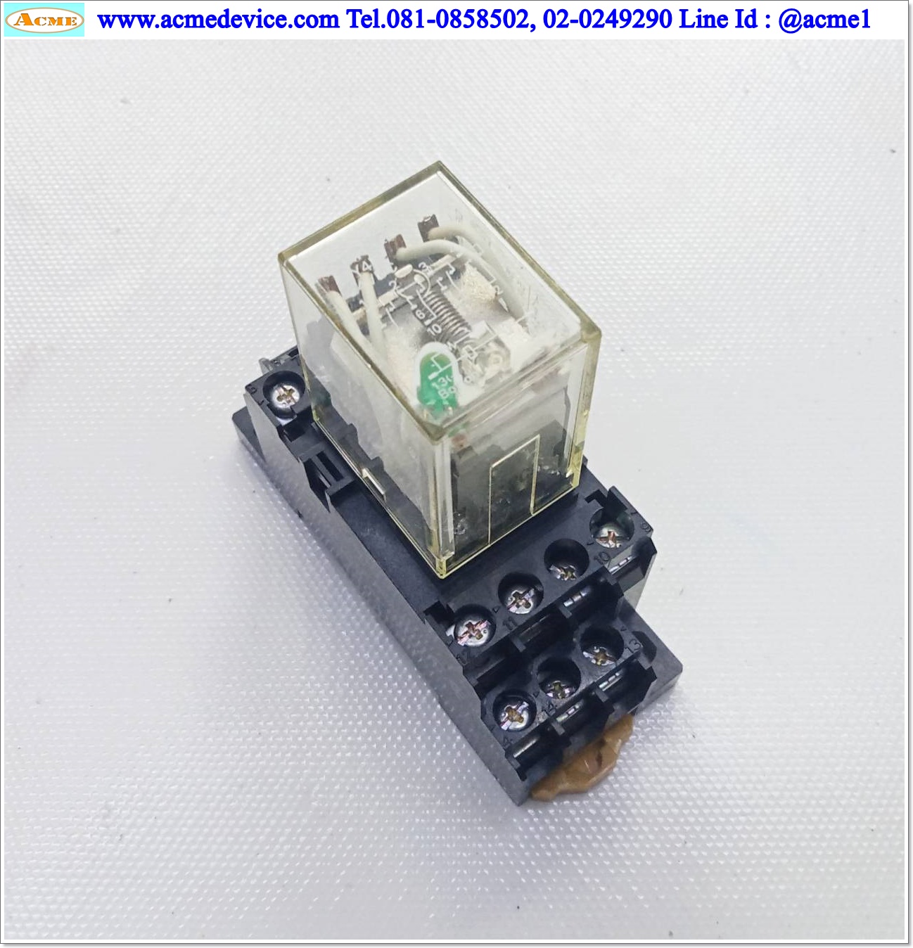 Relay Omron รุ่น MY4N, Coil 24VDC + Socket