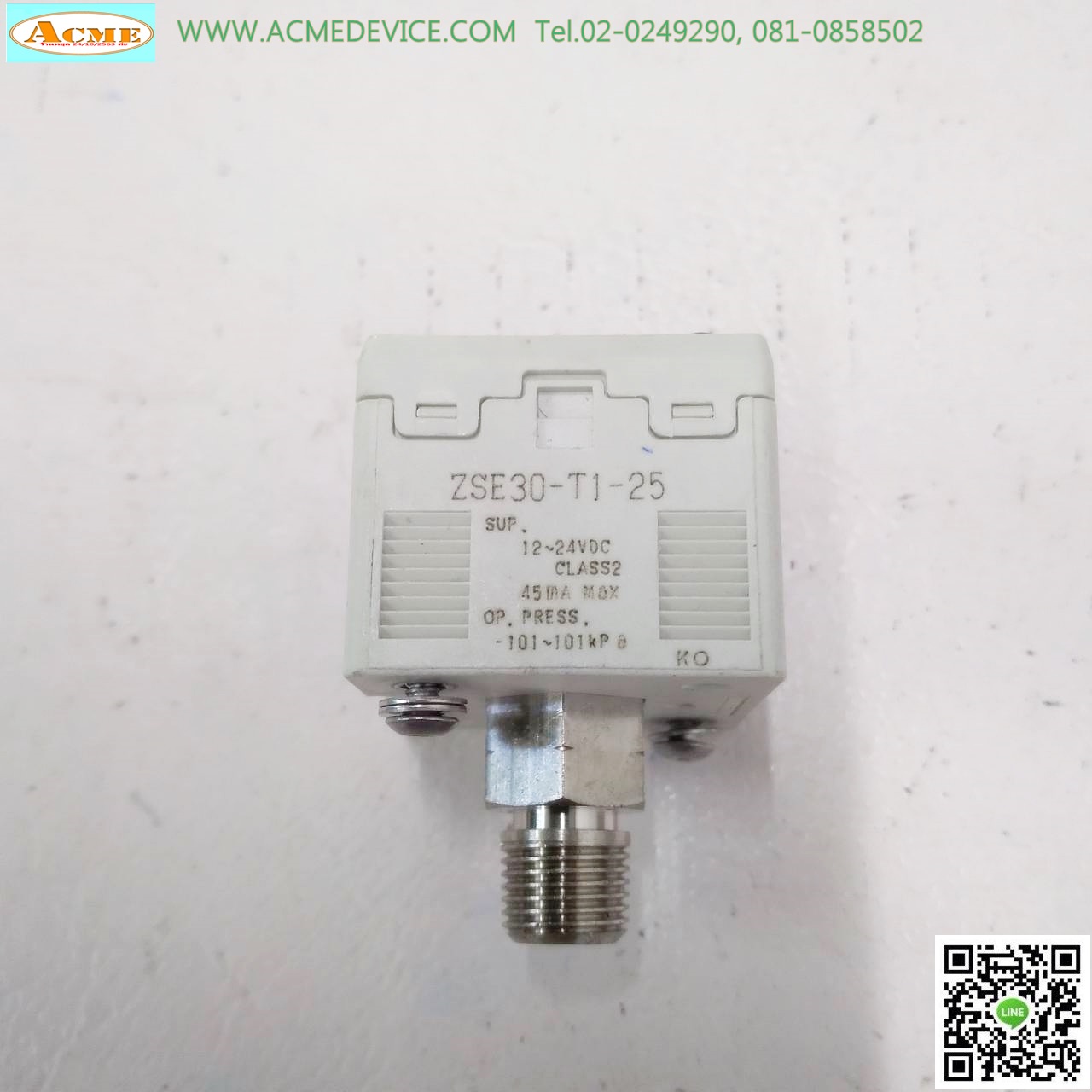 Vacuum/Pressure SMC รุ่น ZSE30-T1-25, -101 to +101kPa, NPN