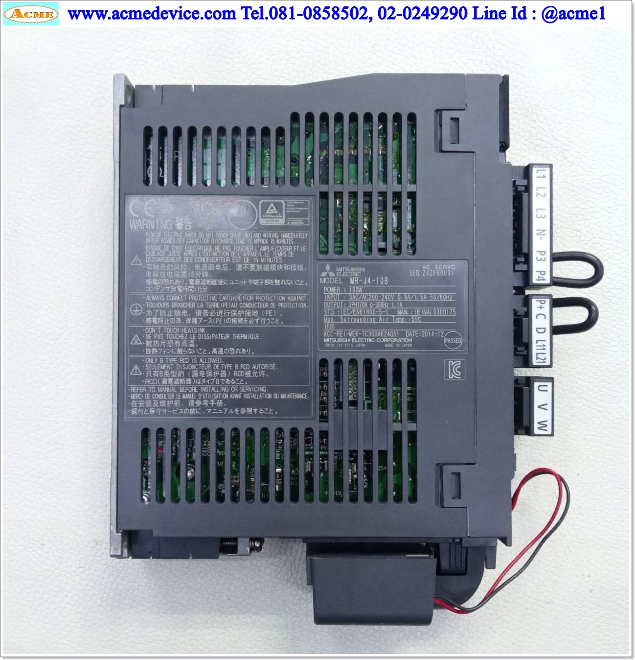 Servo Drive Mitsubishi รุ่น MR-J4-10B & HG-KR13 & LX30 (X) + MR-J4-20B & HG-KR23 & SG3320B-500H-A6CC-NN (Y) + MR-J4-10B & HG-KR053B (with break) & LX26 (Z) + MR-J4-10B & HG-KR13G5 & Gear Hamonic HPG-14A-21-FOCBKS-SB 21:1 (A)