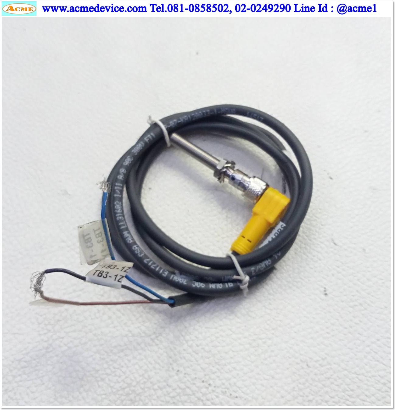 Proximity Turck รุ่น BI1-EG05-AN6X-V1331, M5, ระยะ 1mm, 3wire, NPN, NO, Unshielded, Inductive