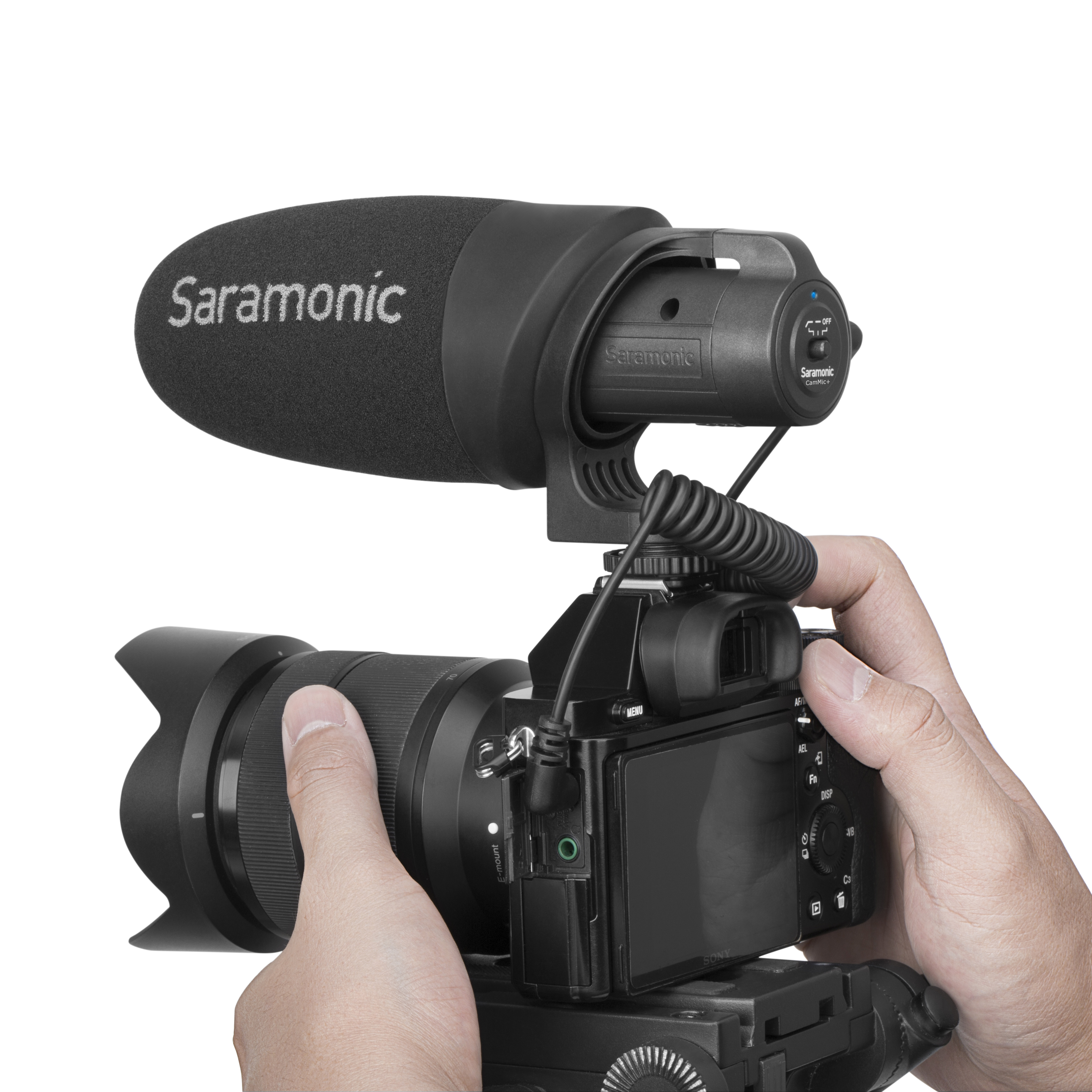 Saramonic CamMic+ Lightweight Battery-Powered On-Camera Microphone for DSLR, Mirrorless and Video Cameras or Smartphones and Tabletsรับประกันศูนย์ไทย 1 ปี