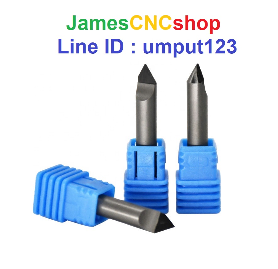 ดอกเพรช กัดหิน กัดหยก คมตัด 0.5 มม. มุม 90 แกน 6 มม Dimond engraving bit