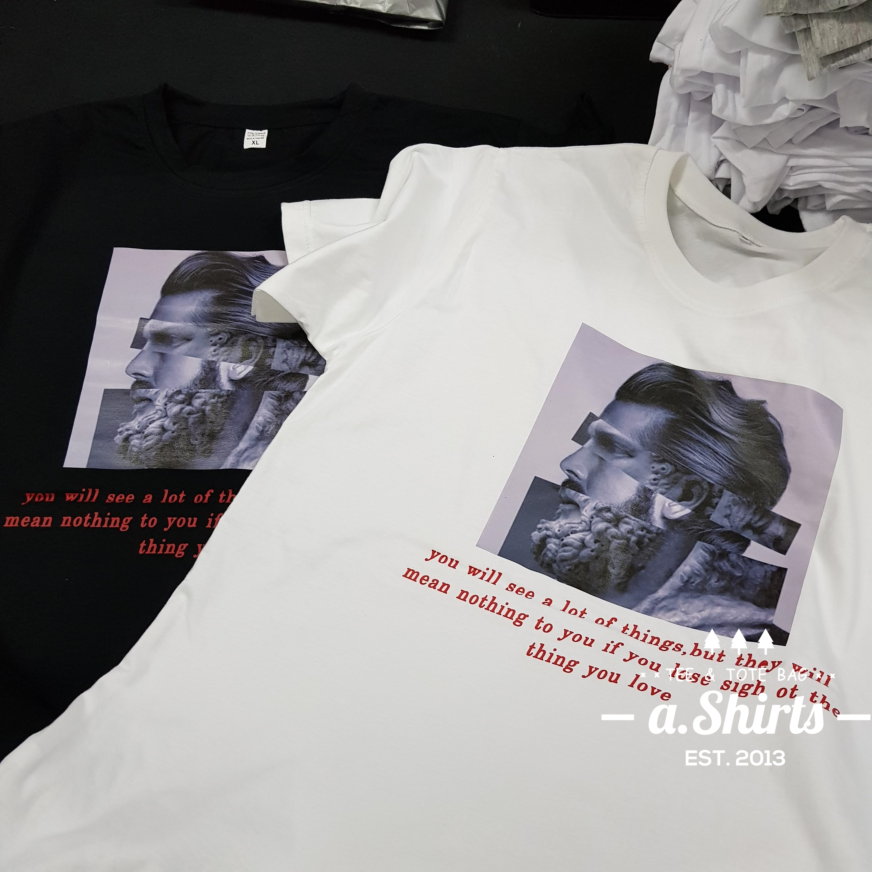 เสื้อยืดสั่งทำ ลายหน้าตัวเอง หน้าแฟน หน้าน้องหมา หน้าน้องแมว