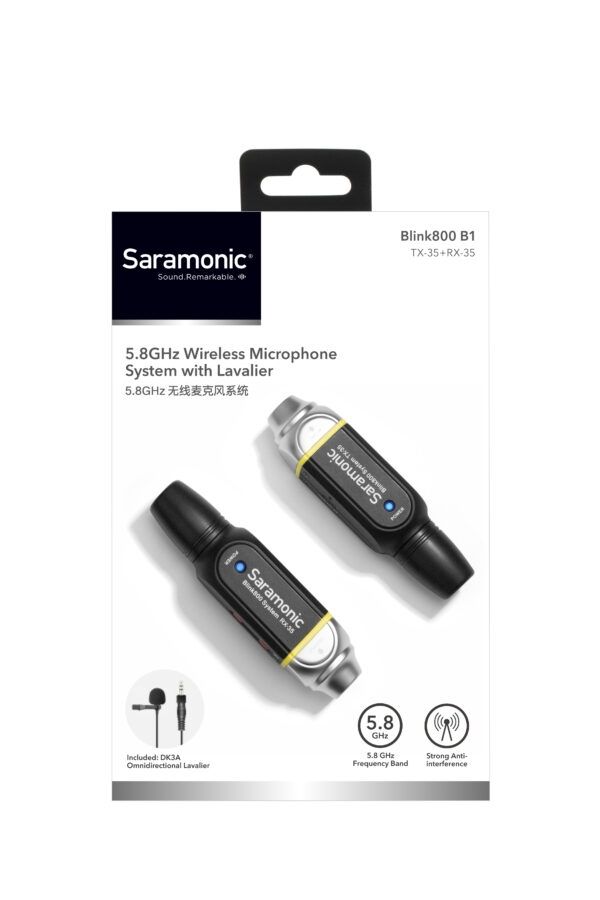 ไมโครโฟนไร้สาย Saramonic Blink800 B1 ใช้ได้ทั้งกล้องและมือถือ [ประกันศูนย์1ปี ออกใบกำกับภาษีได้]