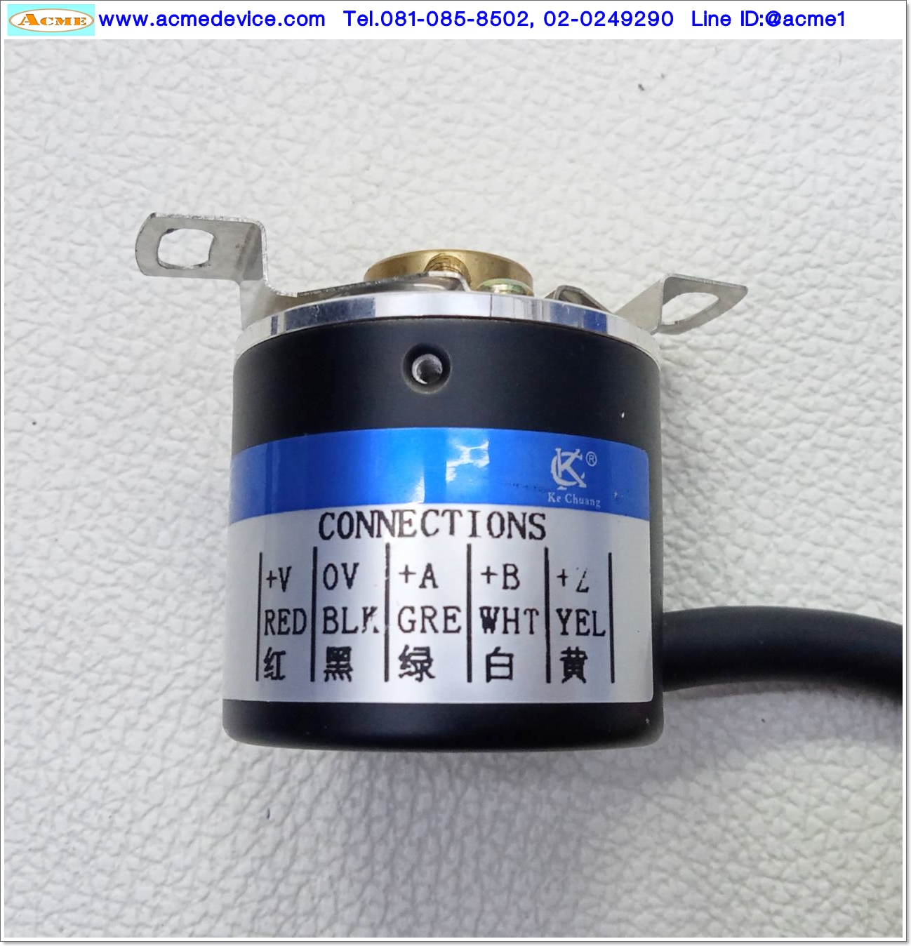 Rotary Encoder KC รุ่น KC38H8-500BM-G05Kx-2M, Power Input 5Vdc, 500P/R, NPN
