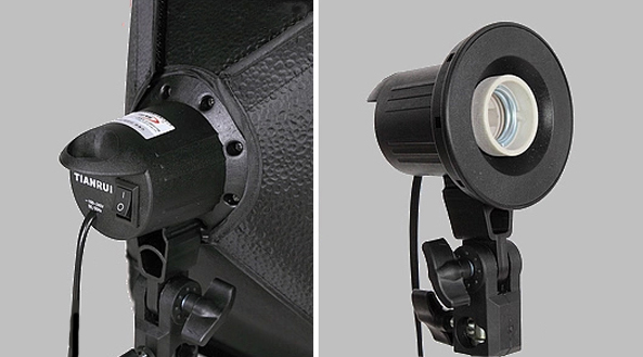 ชุดไฟสตูดิโอยี่ห้อ TIANRUI SoftBox พร้อมขั้วหลอด E27 รุ่น SB-E27