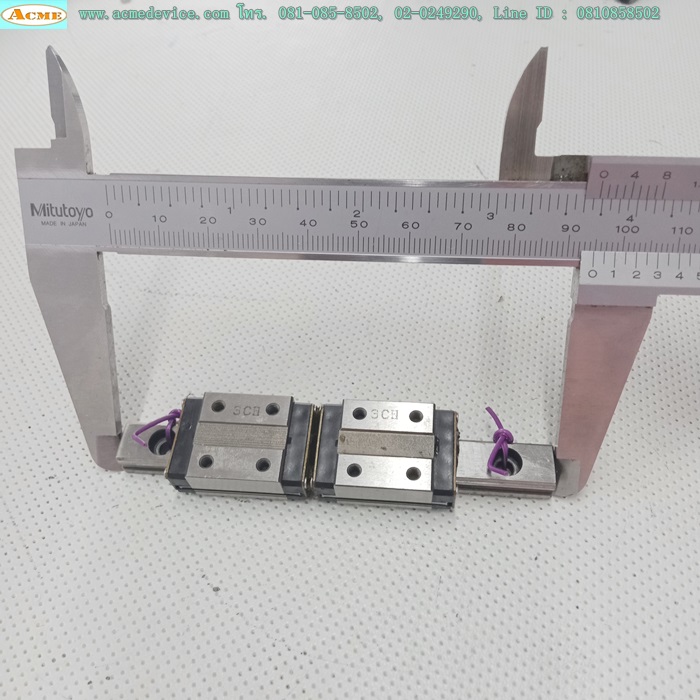 Linear Block and Rail THK รุ่น HSR10, รางสไลด์ขนาด 10 mm x 95 mm. (2 Block)
