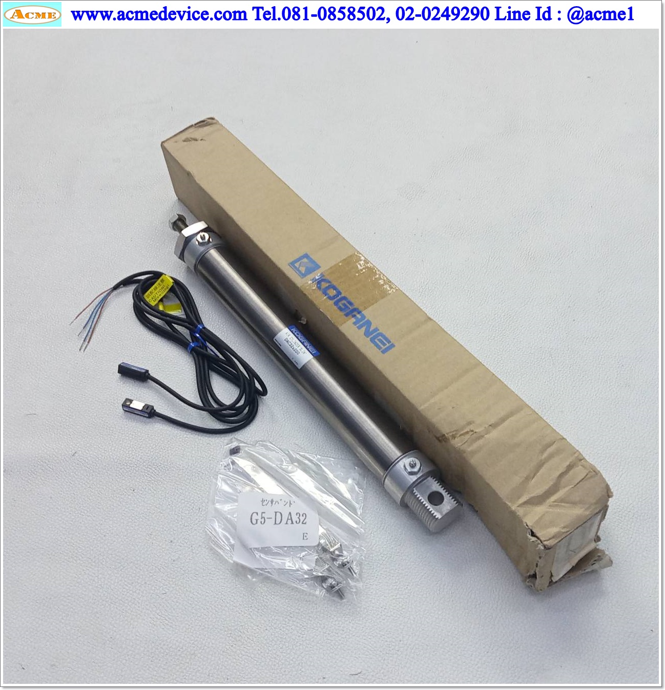 Air Cylinder Koganei รุ่น DAC32x200 & CS4MA & G5-DA32, Bore 32 mm., stroke 200 mm.