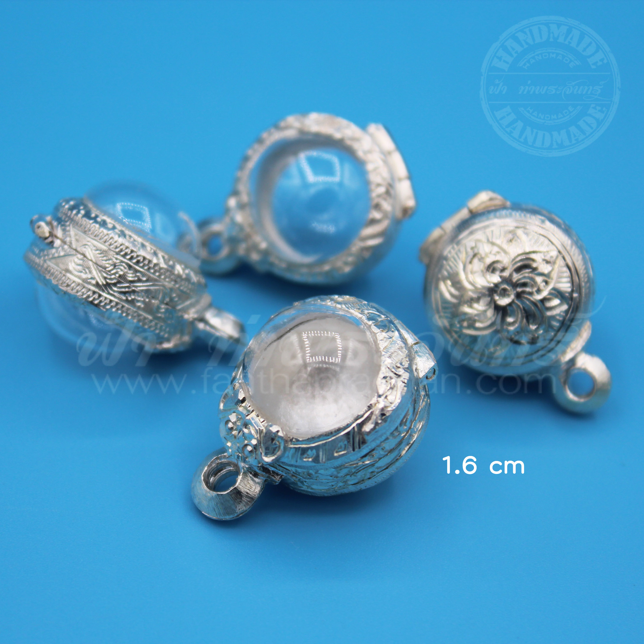 ตลับลูกอม ปิดหลัง เงินแกะลาย 92.5%