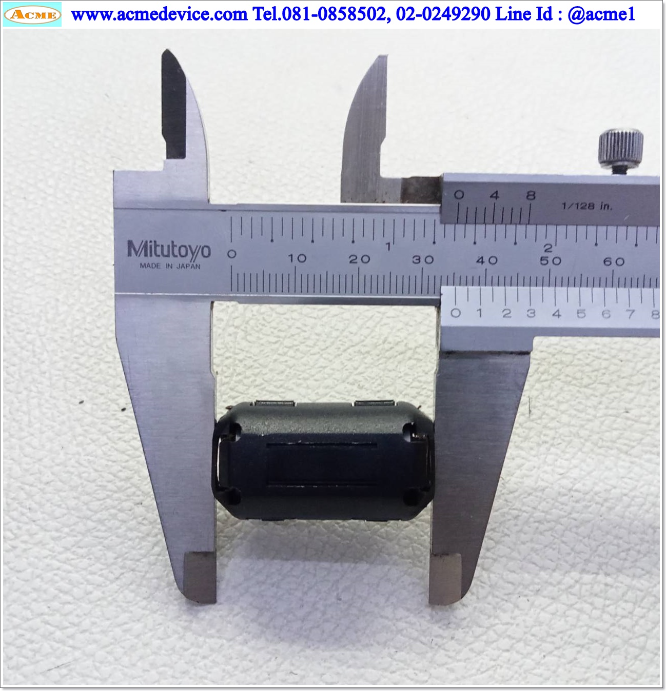 Ferrite Clamp, แกนเฟอร์ไรต์แบบข้อรัด รุ่น Dia.8 mm, ขนาด 19 mm x 35 mm