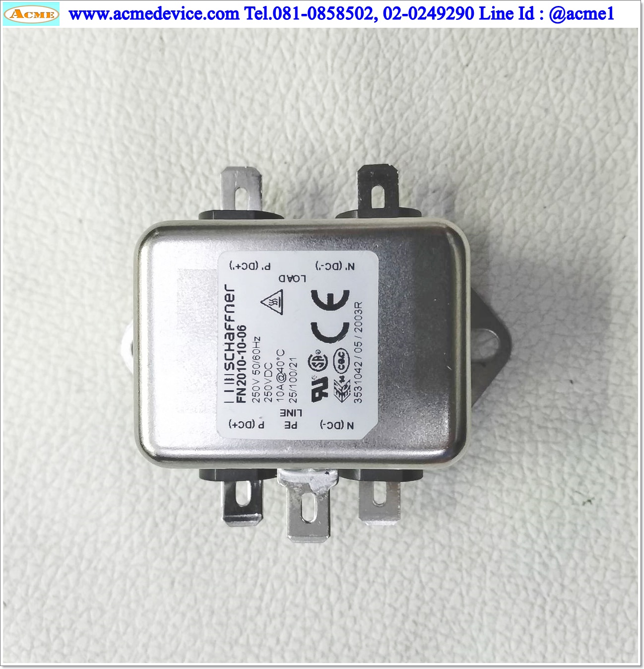 Noise Filter Schaffner รุ่น FN2010-10-06, 250V, 10A