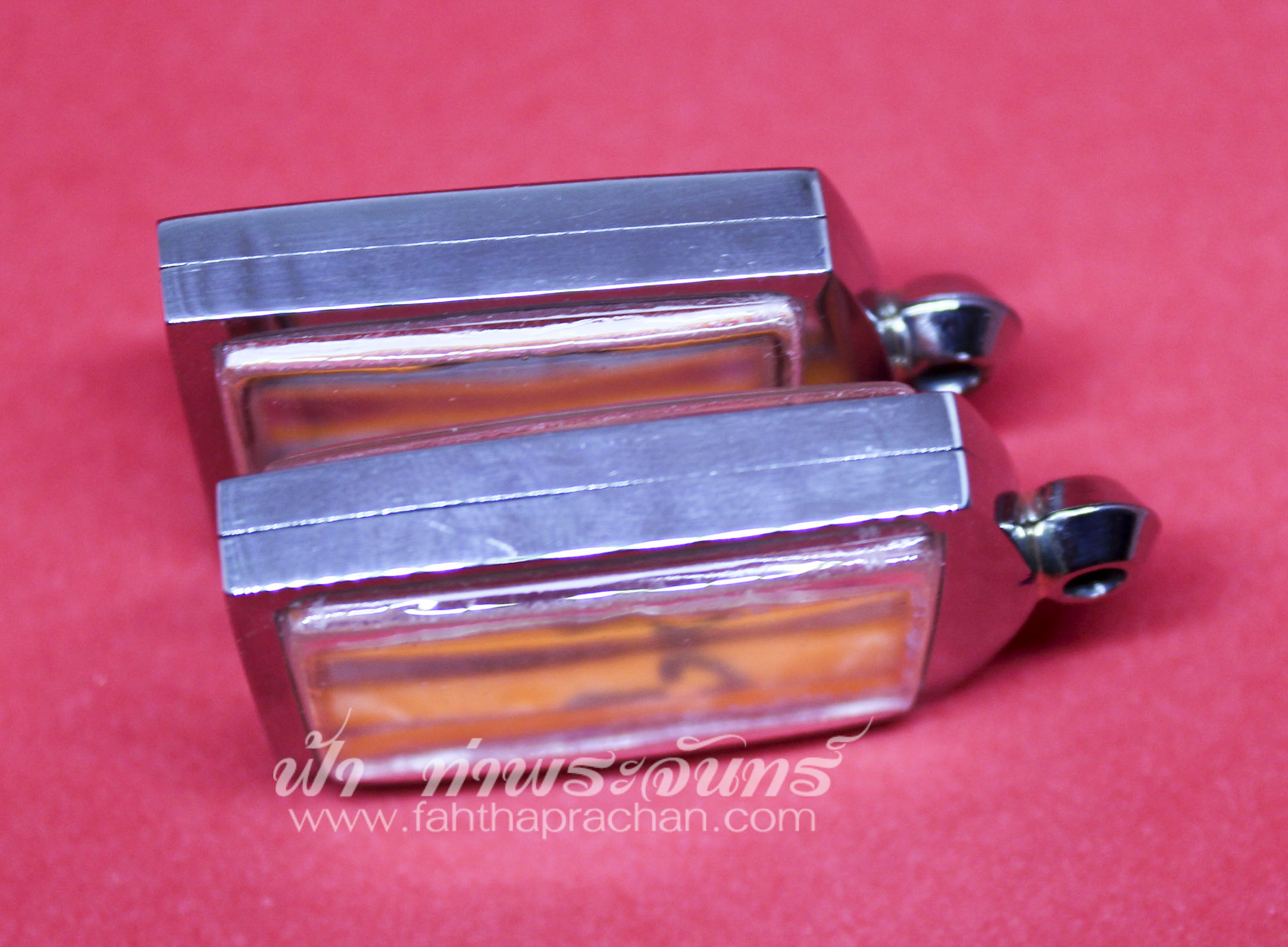 ตลับเหรียญแสตมป์ รูปถ่าย สองหน้า สแตนเลสพุก